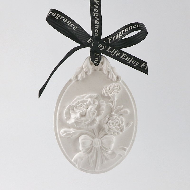 Decorative Home Car Hanging Air Freshener Scented Stone Ceramic Aroma Flower Stone Fragrance Plaster Essential Oil Diffuser