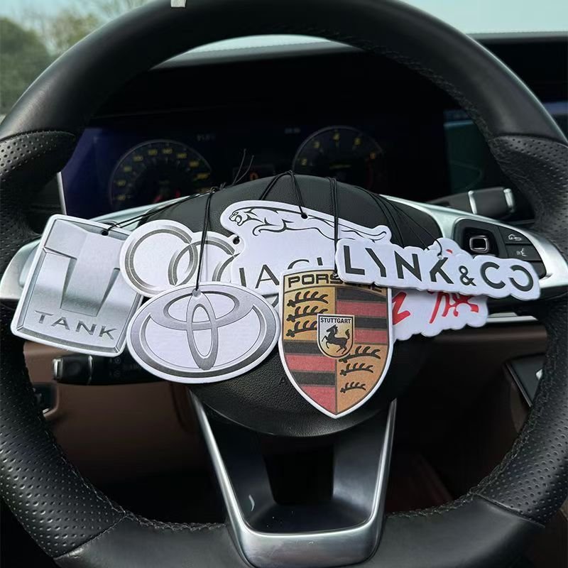 customized car air freshener car logo personalized customized car air cleaning agent paper custom