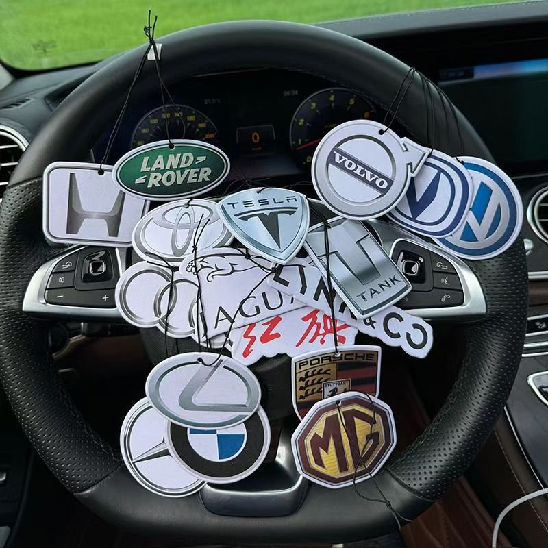 customized car air freshener car logo personalized customized car air cleaning agent paper custom