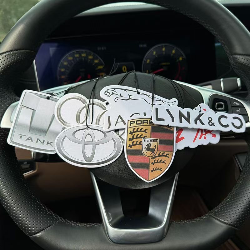 customized car air freshener car logo personalized customized car air cleaning agent paper custom
