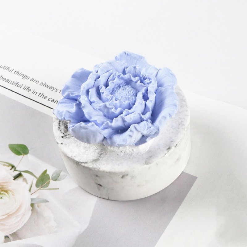 Home Fragrance Decoration Gift Set Logo Customized Air Freshener Scented Ceramic Essential Oil Porcelain Aroma Flower Diffuser