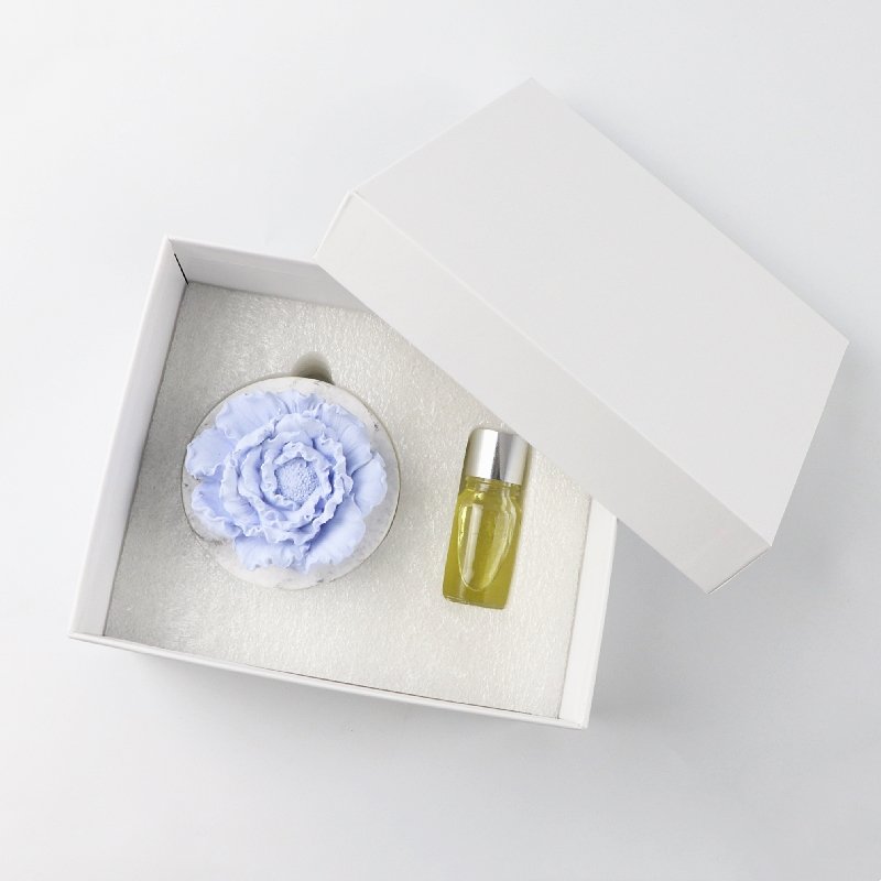 Home Fragrance Decoration Gift Set Logo Customized Air Freshener Scented Ceramic Essential Oil Porcelain Aroma Flower Diffuser
