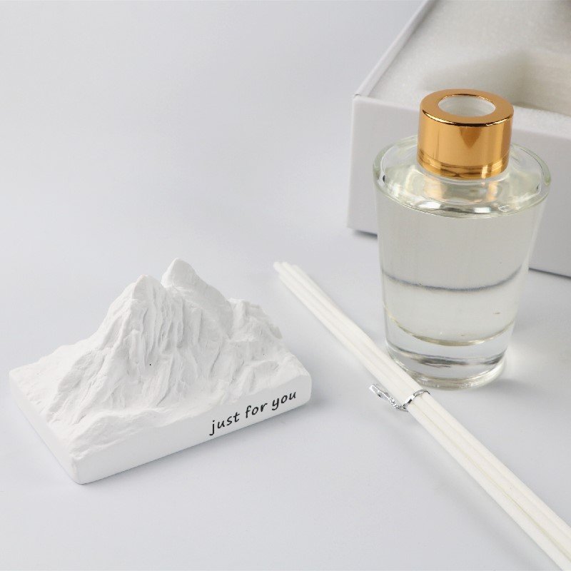 Finru Luxury Home Reed Glass Perfume Diffuser Ceramic Stone Essential Oil Car Air Freshener Decorative Fragrance Gift Set