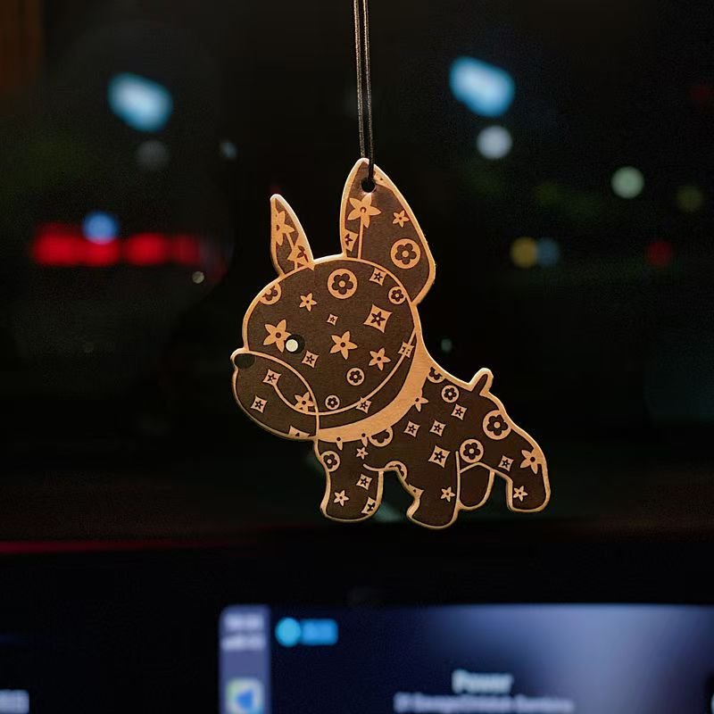 Custom suspension French Fighting Dog car air freshener Custom paper air freshener Customized car air freshener