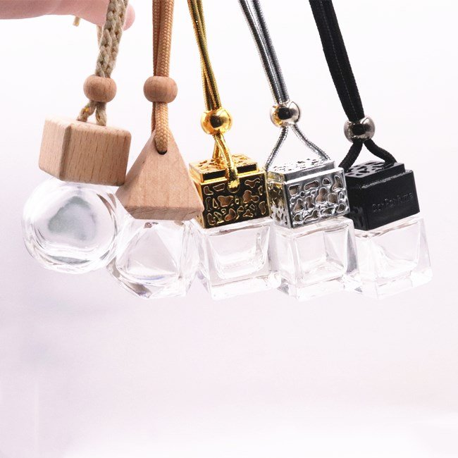 Essential Oil Diffuser Car Perfume Bottle , Aromatherapy Car Air Freshener, promotional gift perfume glass bottle