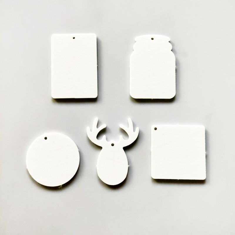 Qualisub Hot selling felt Car Air Fresheners 8pcs/sheet Square Shape Sublimation Air freshener Blanks