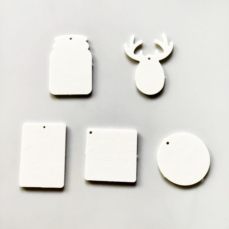 Qualisub Hot selling felt Car Air Fresheners 8pcs/sheet Square Shape Sublimation Air freshener Blanks