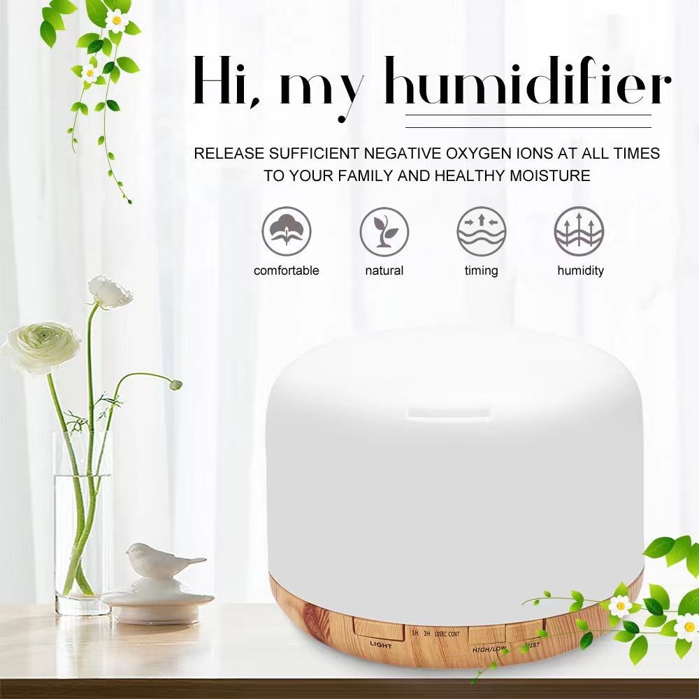 Electric Aroma Diffuser Air Freshener Cars 300ML 500ML Ultrasonic Cool Mist Maker Fogger LED Essential Oil Diffuser