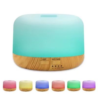 Electric Aroma Diffuser Air Freshener Cars 300ML 500ML Ultrasonic Cool Mist Maker Fogger LED Essential Oil Diffuser