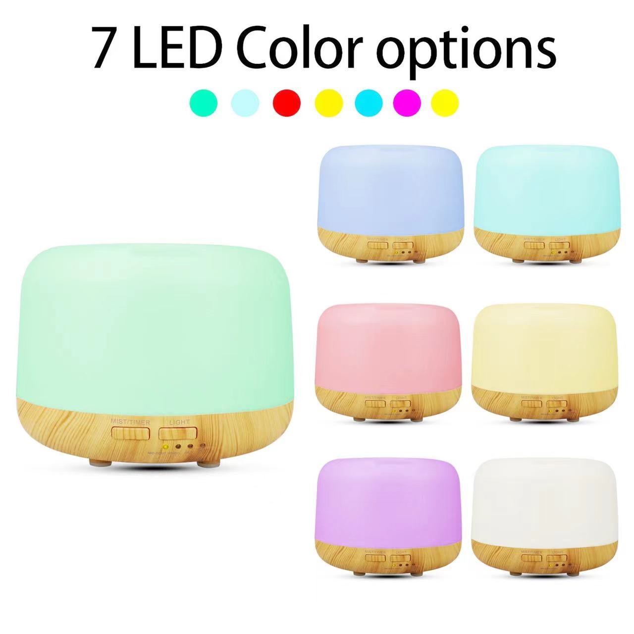 Electric Aroma Diffuser Air Freshener Cars 300ML 500ML Ultrasonic Cool Mist Maker Fogger LED Essential Oil Diffuser