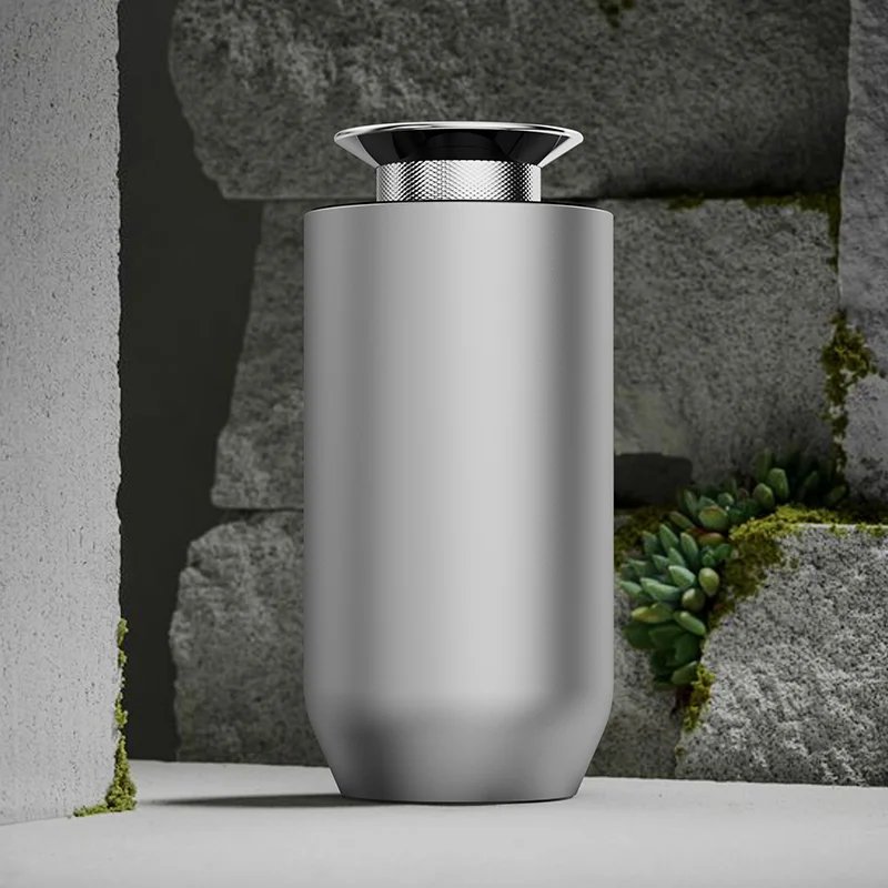 Silver Aroma DIffusers Bluetooth Connection Wireless Portable USB Essential Oil Scent Machine Waterless Car Aroma Diffusers
