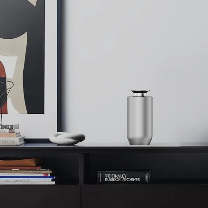 Silver Aroma DIffusers Bluetooth Connection Wireless Portable USB Essential Oil Scent Machine Waterless Car Aroma Diffusers