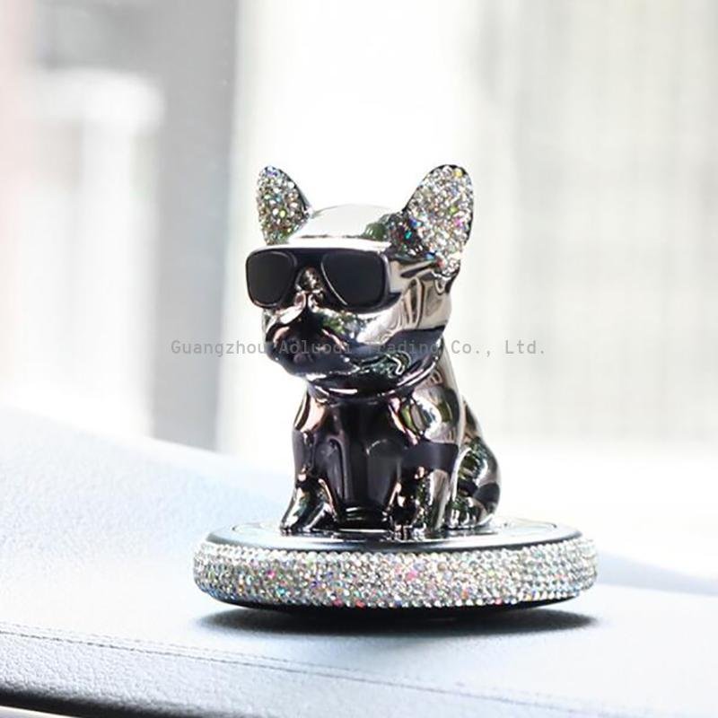 Car Dog Aromatherapy Accessories Interior Decoration Auto Ornaments Solid Perfume French Bulldog Fresheners
