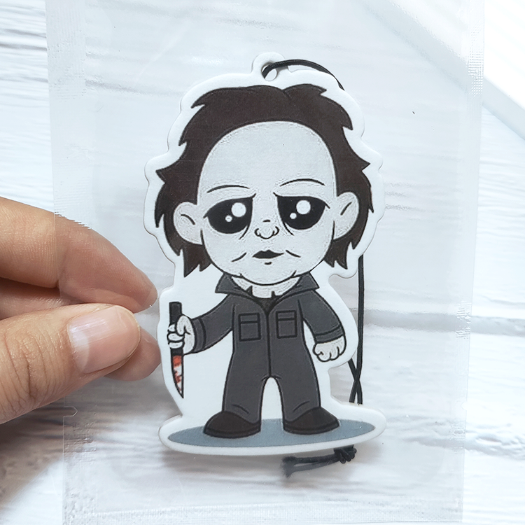 Customized Printing paper scented perfume logo car hanging cotton luxury car air freshener