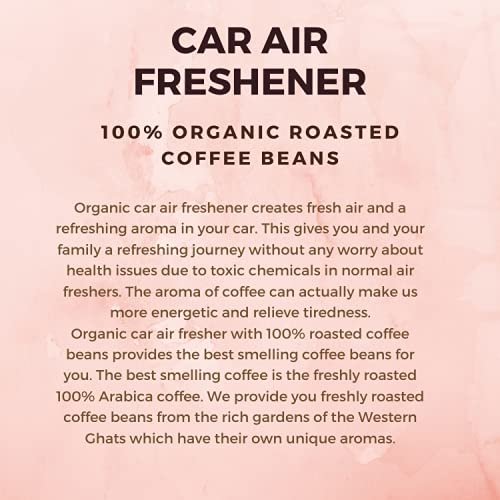 100% Roasted Coffee Beans Car Air Fresheners, Car Air Purifier, No Toxic Chemicals Coffee Bean Bags OEM