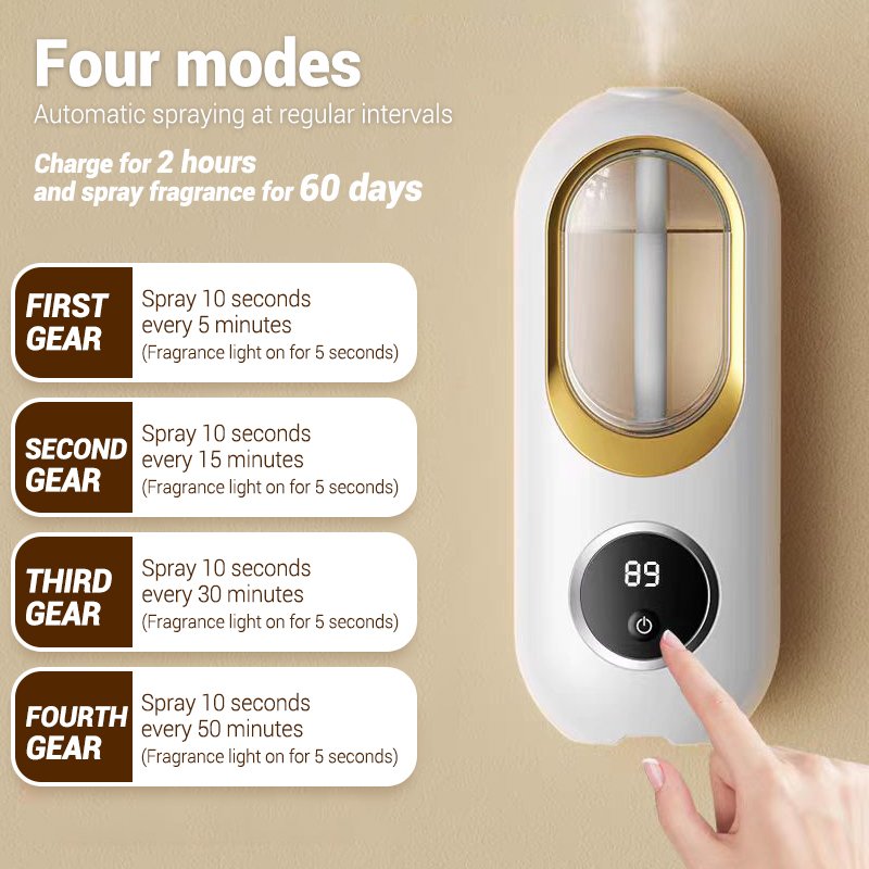 Wholesale Aromatherapy Fragrance Home Aroma Diffusers Digital Display Air Freshener Rechargeable Essential Oil Diffuser