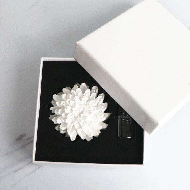 Stocked Wholesale Scented Ceramic Flower Stone Home Car Air Freshener Fragrance Aroma Plaster Porcelain Essential Oil Diffuser