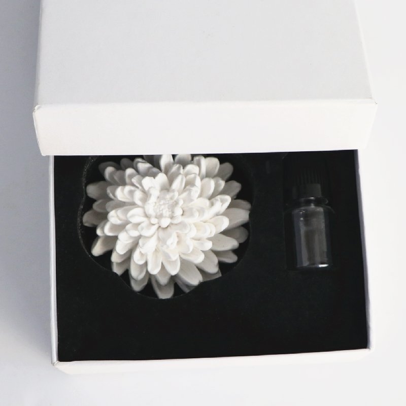 Stocked Wholesale Scented Ceramic Flower Stone Home Car Air Freshener Fragrance Aroma Plaster Porcelain Essential Oil Diffuser