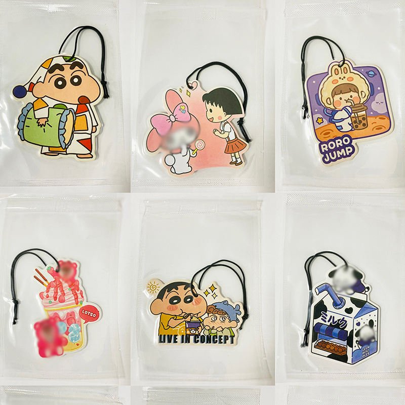 In Style Perfume Paper Car Air freshener Promotional Shaped Paper Hanging Air Freshener For Room 12 Piece Blind Box