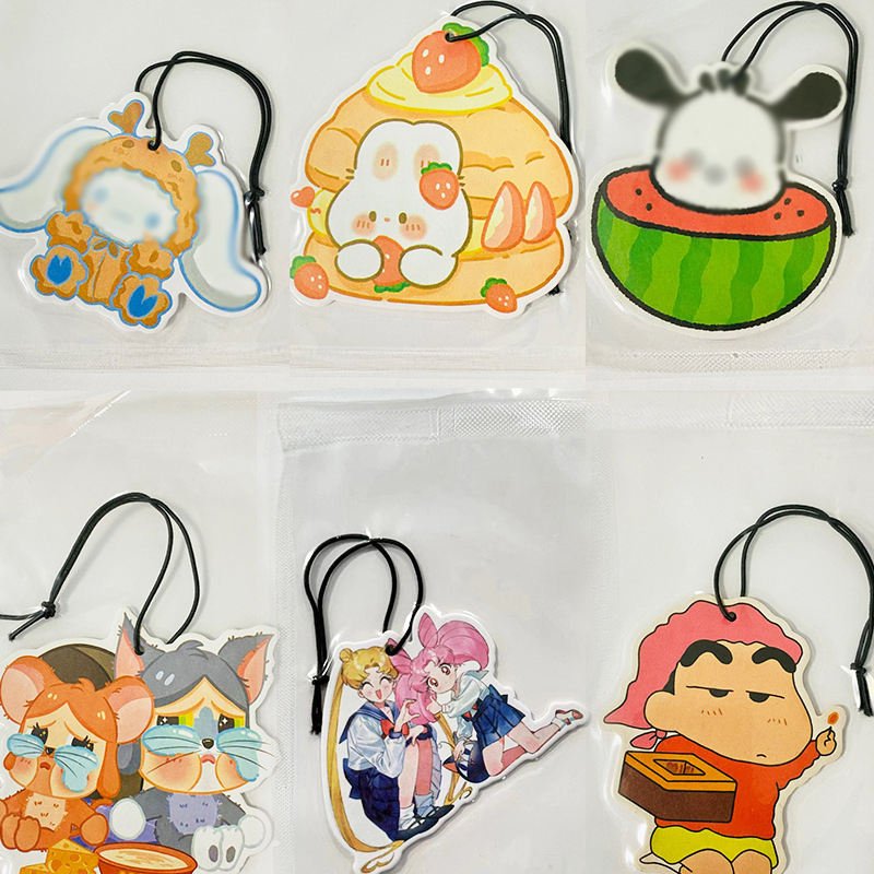In Style Perfume Paper Car Air freshener Promotional Shaped Paper Hanging Air Freshener For Room 12 Piece Blind Box
