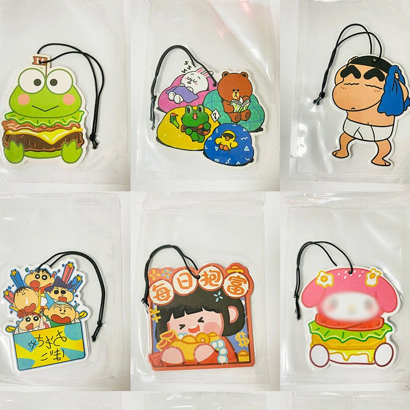 In Style Perfume Paper Car Air freshener Promotional Shaped Paper Hanging Air Freshener For Room 12 Piece Blind Box