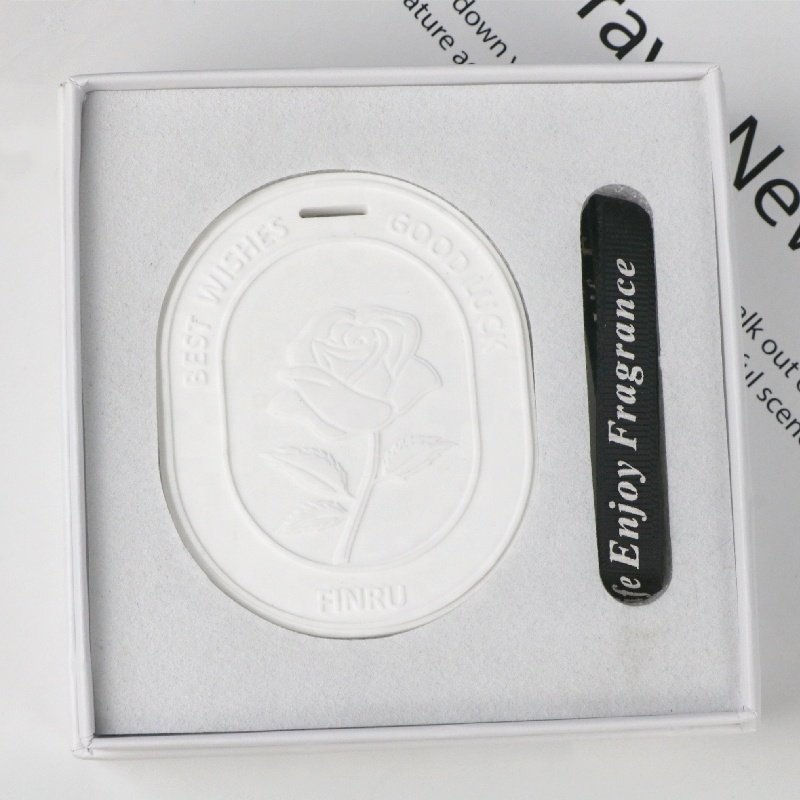 Stocked Gift Set Hanging Car Wardrobe Air Freshener Scented Ceramic Pendant Aroma Plaster Essential Oil Fragrance Diffuser