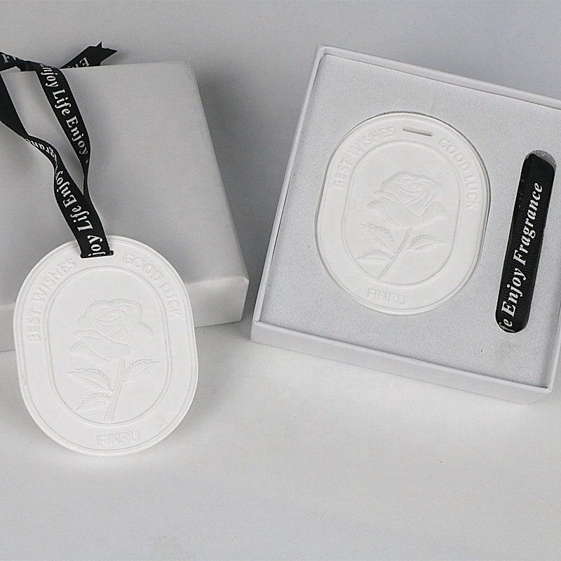 Stocked Gift Set Hanging Car Wardrobe Air Freshener Scented Ceramic Pendant Aroma Plaster Essential Oil Fragrance Diffuser