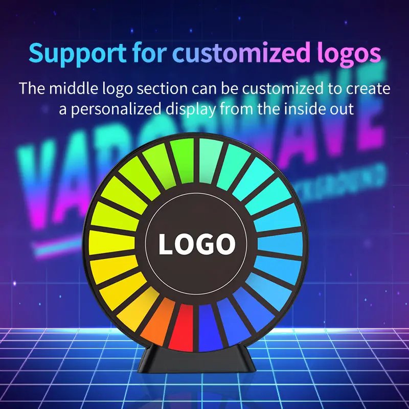 LED Car Air Freshener Vent Clip Atmosphere Rhythm Light with Auto Sound Control 58*22mm Size for Windshield
