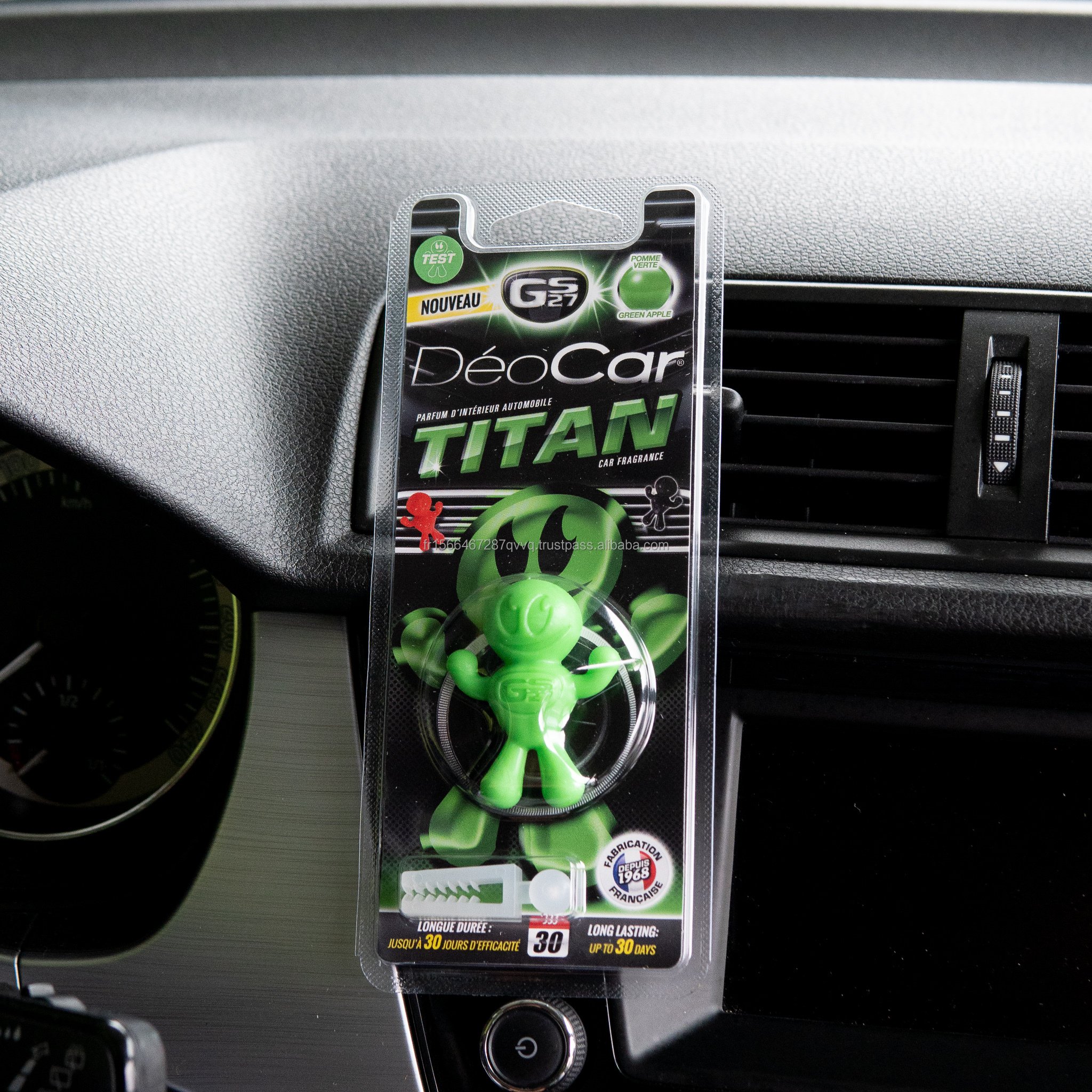GS27 DEOCAR TITAN Air Fresheners Car Home Premium French Fragrance Apple Perfume Solid Plastic Clip-on Vent Mount Boxed