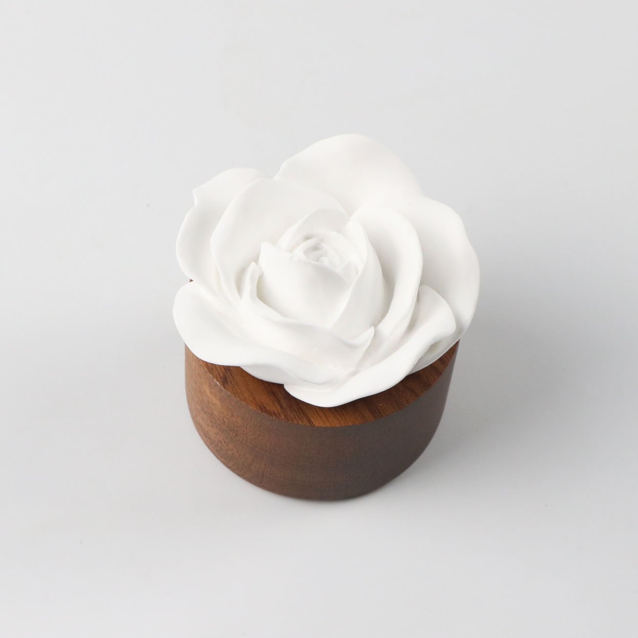 FinRu Luxury Gypsum Stone Aroma Ceramic Flower Essential Oil Diffuser Fragrance Porcelain Car Air Freshener Gift Set