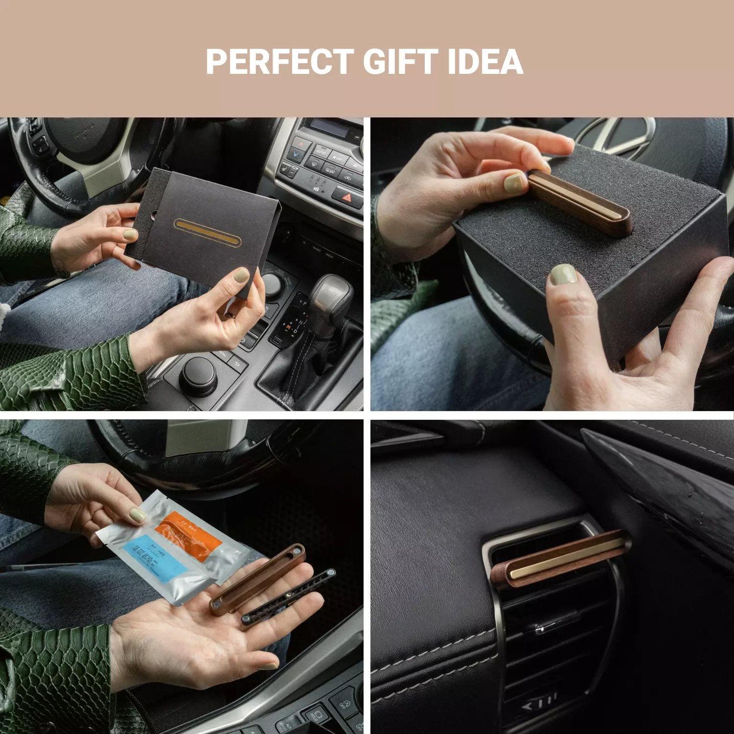 2022 new Customized Logo All Scents Refresh Car Air Fragrance walnut air fresheners car