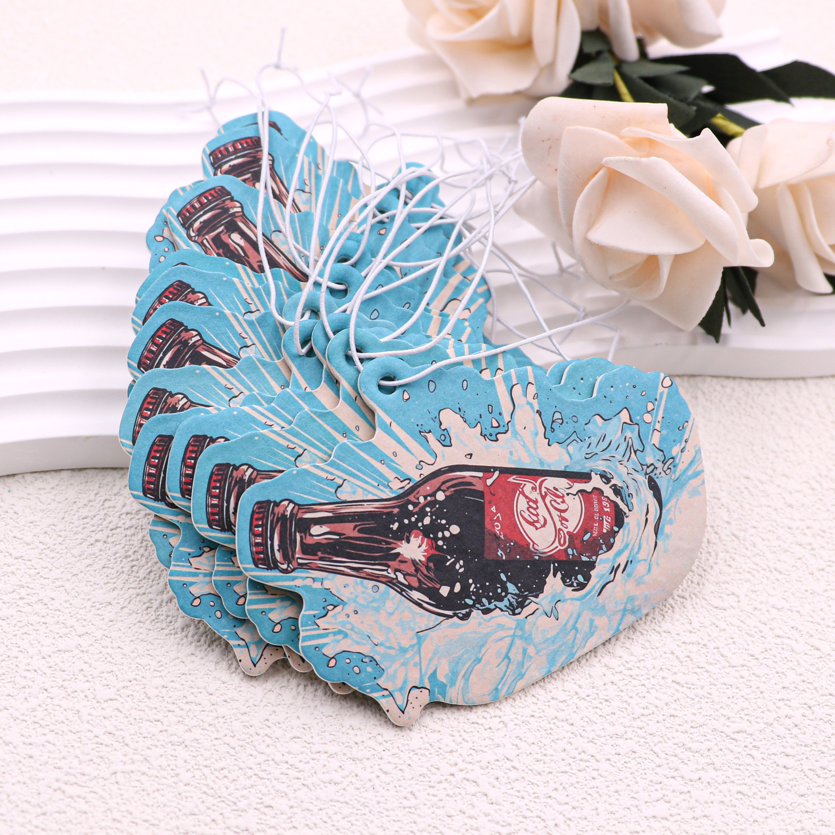 customized logo Personalized Car Accessories scent Design Aroma Hanging Air Freshener Custom Car Freshie