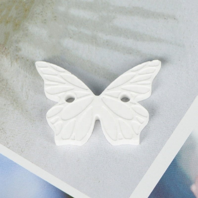 Factory Customized Scented Artworks Plaster White Butterfly Shape Aroma Ceramic Stone Home Air Freshener Diffuser
