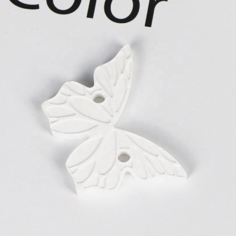 Factory Customized Scented Artworks Plaster White Butterfly Shape Aroma Ceramic Stone Home Air Freshener Diffuser