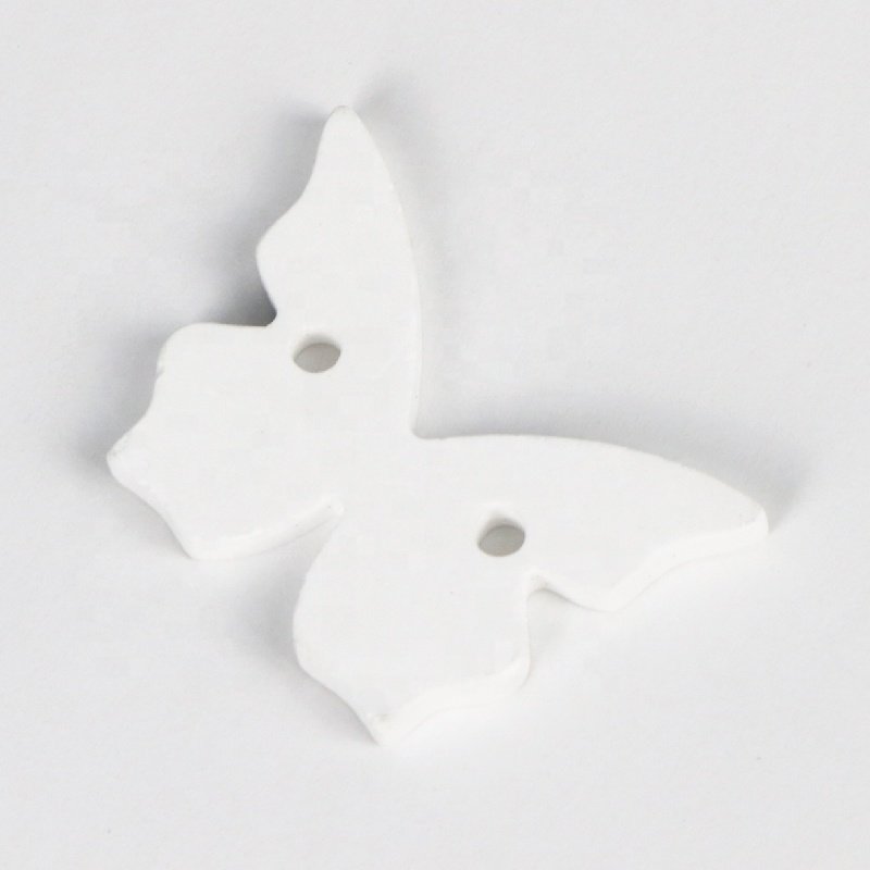 Factory Customized Scented Artworks Plaster White Butterfly Shape Aroma Ceramic Stone Home Air Freshener Diffuser