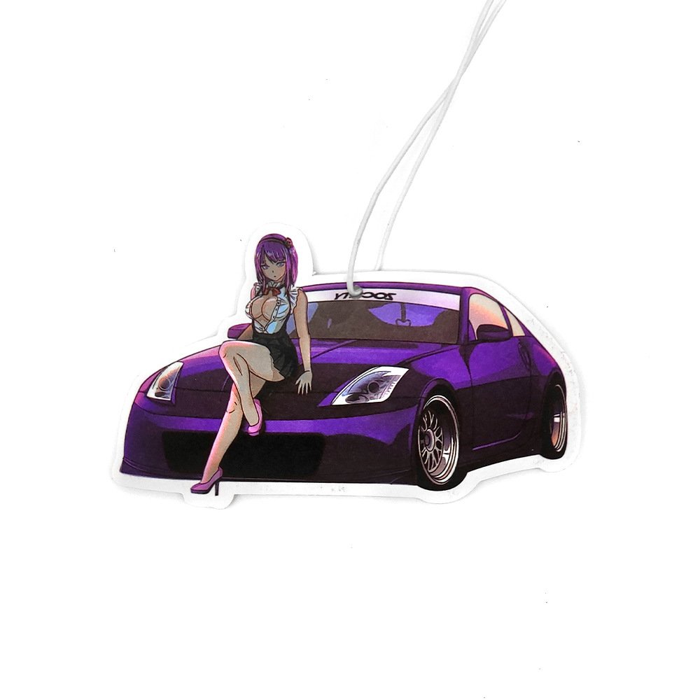 No MOQ Colorful custom sexy girl fragrance car perfume card scented paper air freshener for car