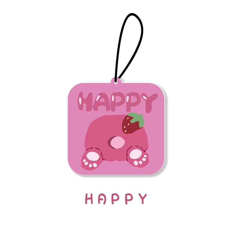 Lovely paper hanging car perfume domestic air freshener for promotion strong paper fragrance with cartoon design