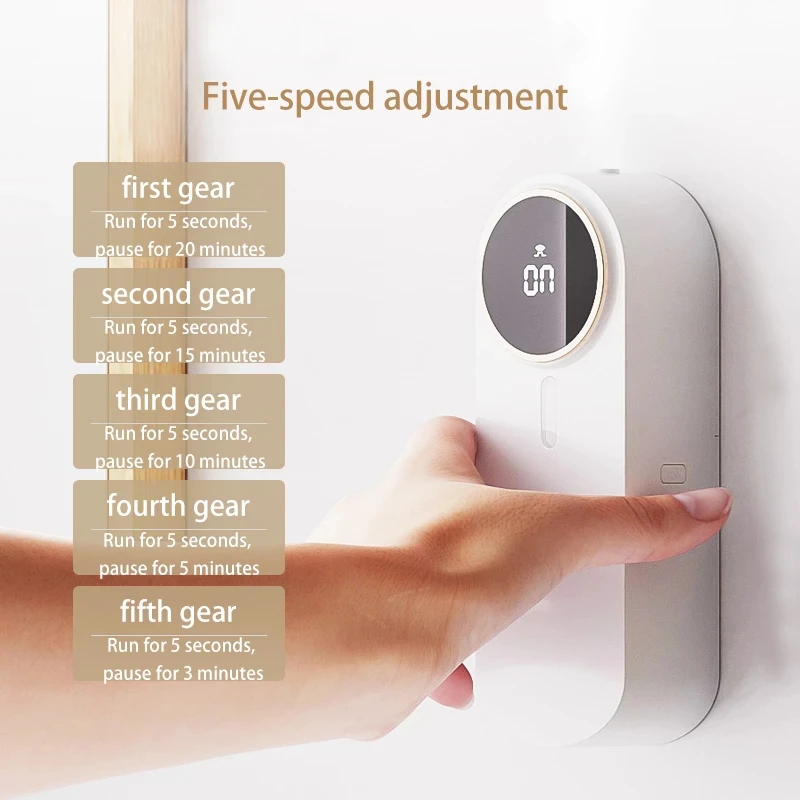 Household Wall-mounted Electronic Air Freshener USB Rechargeable Aromatic Essential Oils Diffuser Perfume Diffuser