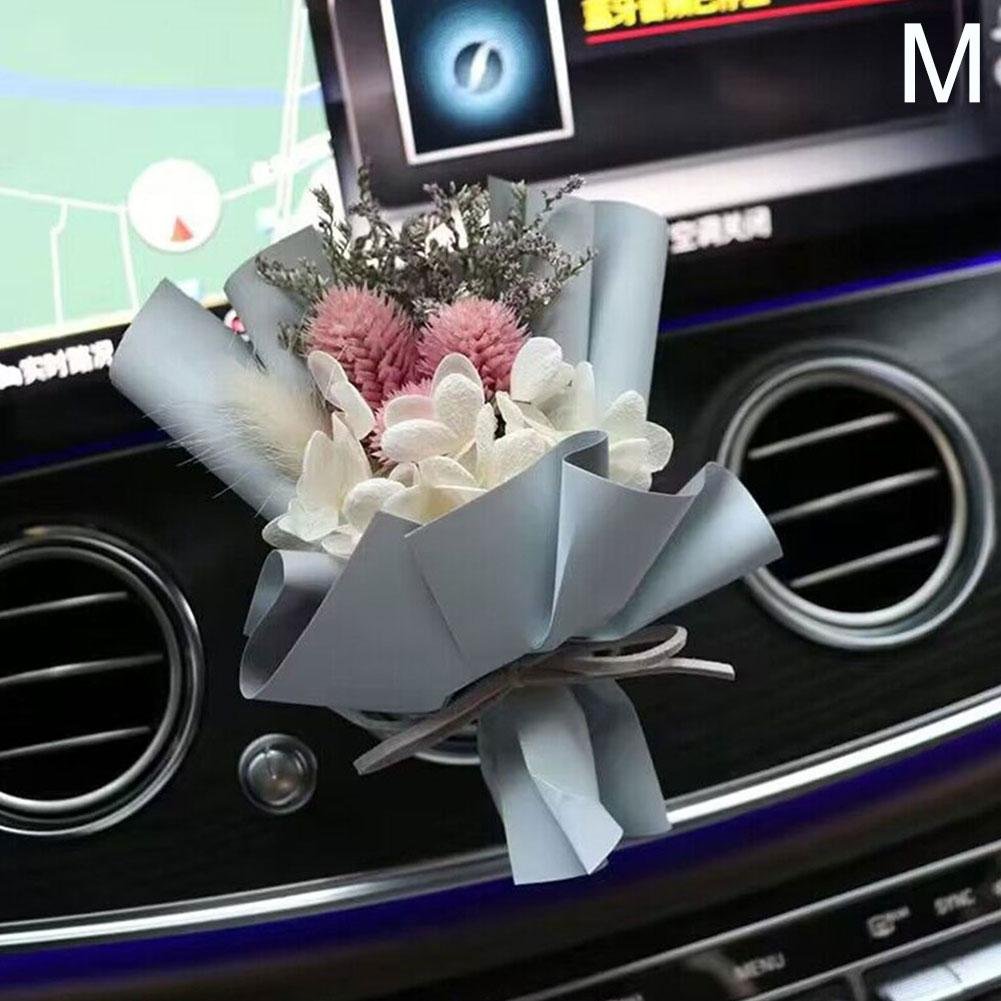 Wholesale Car Vent Airfresh clip Mini Real Natural Dried Flowers Bouquet for Car Wedding Party Home Decoration Teacher 's Day