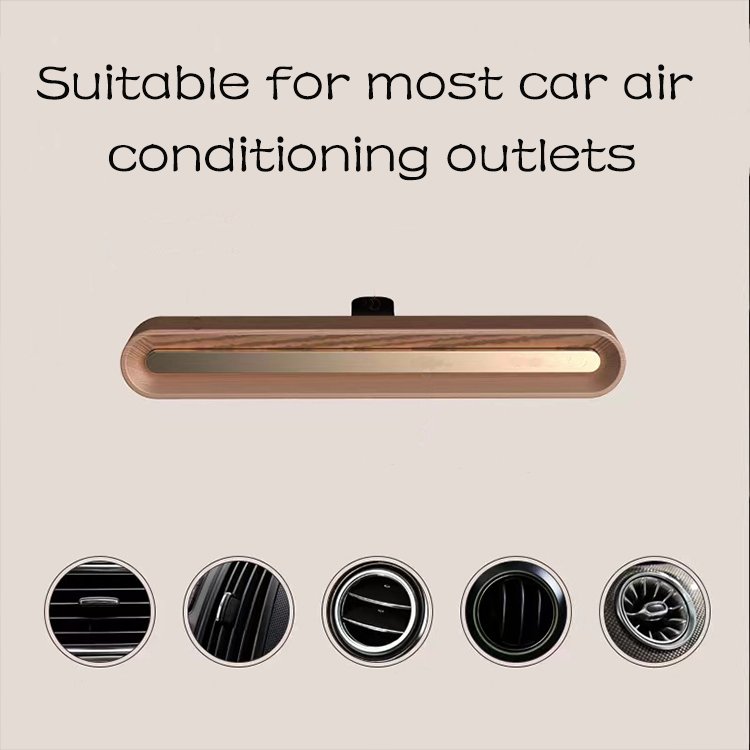 Wooden Car Air Freshener Long Lasting cologne Scent Cute Car Decor Alloy Car Air Conditioner Auto Air Vent Perfume