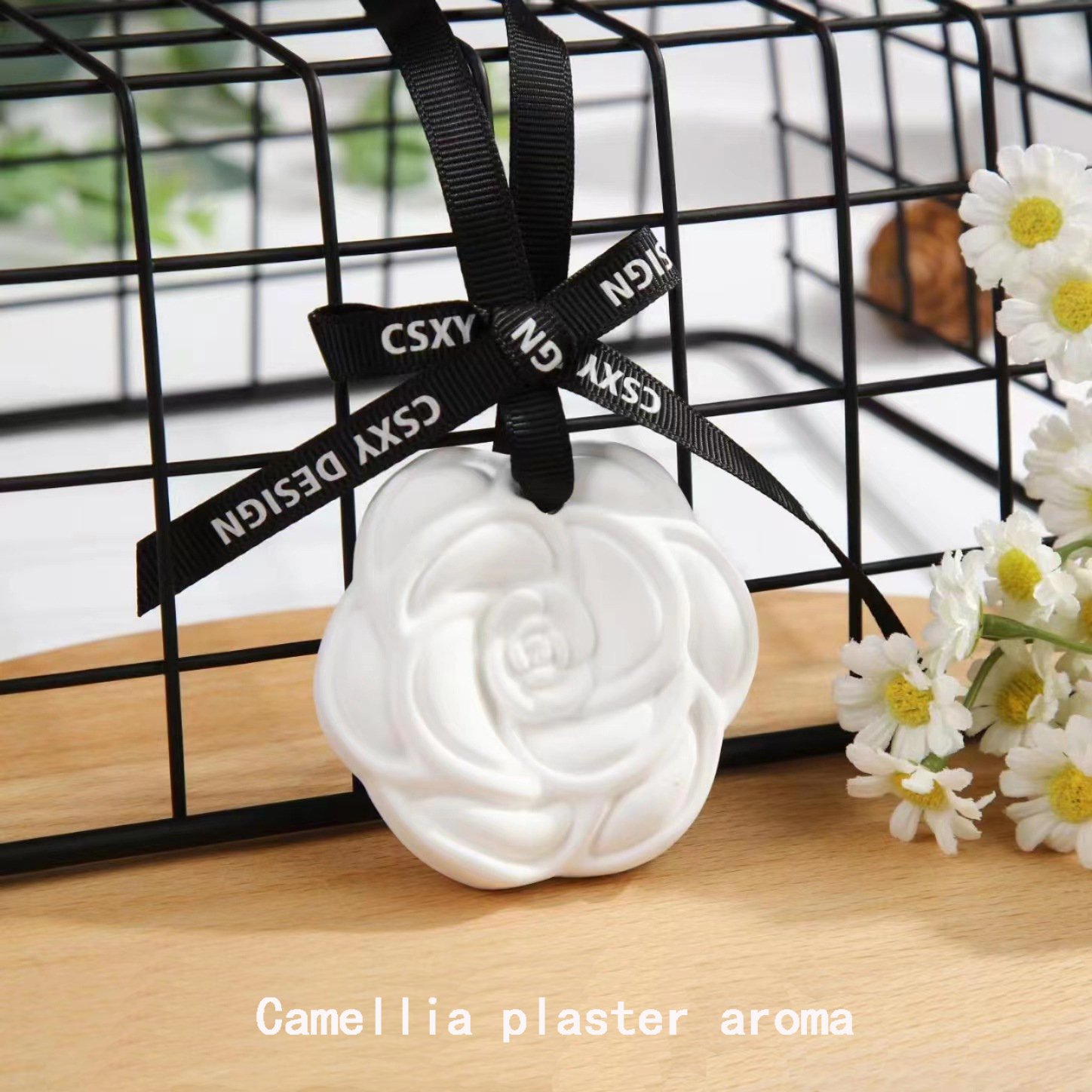Newly designed ceramic stone diffuser Perfume pendant car air freshener Home wardrobe bedroom aromatherapy decoration