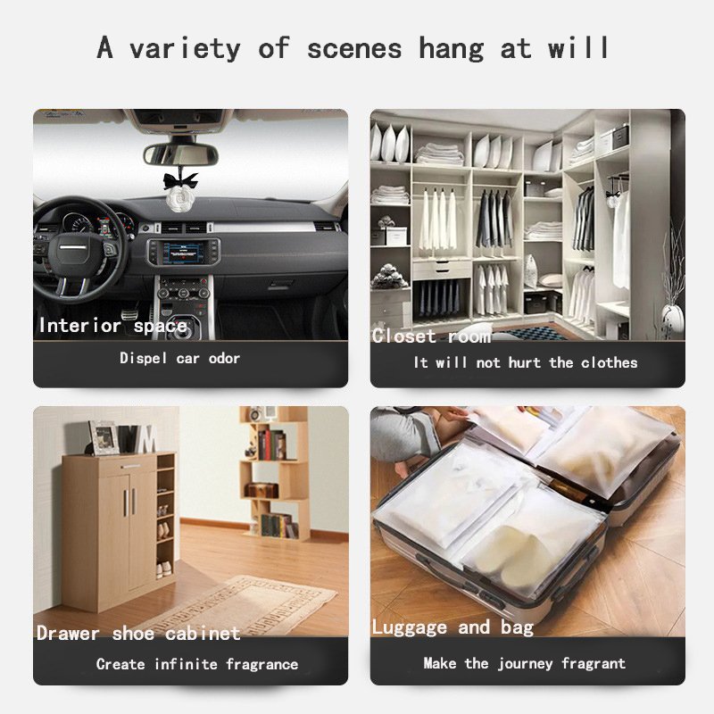 Newly designed ceramic stone diffuser Perfume pendant car air freshener Home wardrobe bedroom aromatherapy decoration