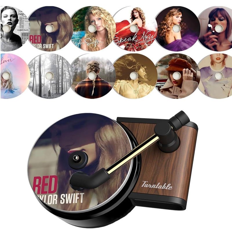 Mini Record Player Essential Oil Air Diffuser Mini Record Player Decor Fragrance Air Freshener Vinyl Record Player Car Freshener