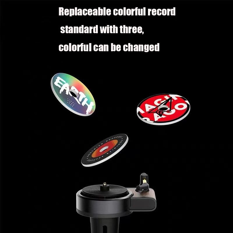 Mini Record Player Essential Oil Air Diffuser Mini Record Player Decor Fragrance Air Freshener Vinyl Record Player Car Freshener