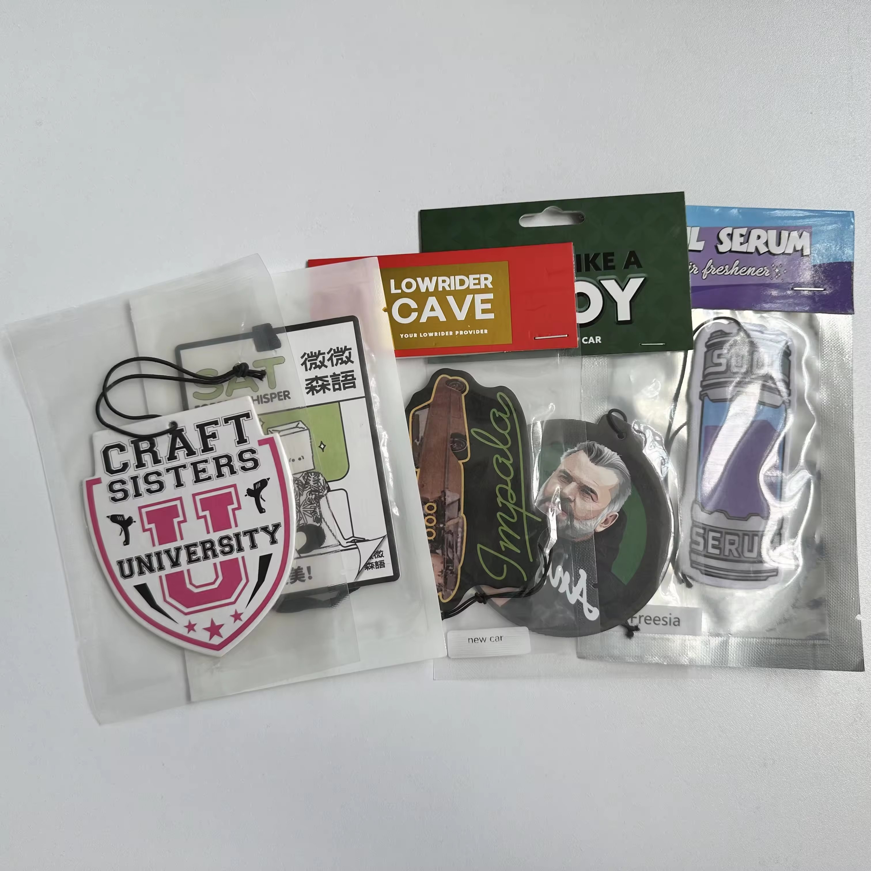 High quality Wholesale New Car all Scent long lasting Custom Die Cut Shape paper material Hang Car air freshener