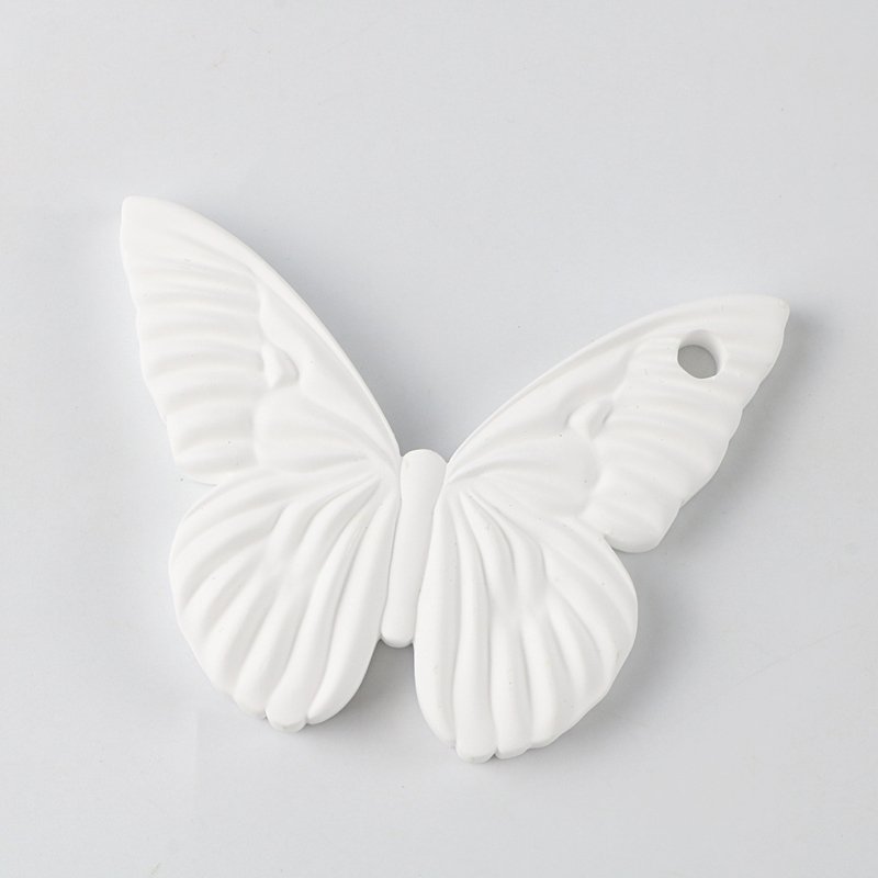 Stocked Butterfly Shaped Car Air Freshener Hanging Scented Ceramic Porcelain Flower Aroma Plaster Essential Oil Diffuser