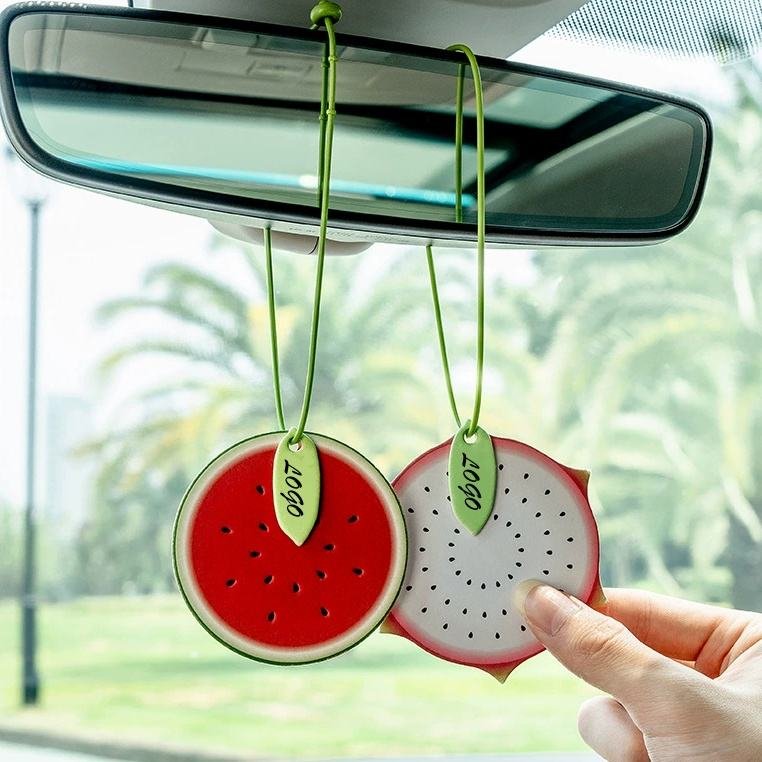 Creative Trend Fruit Aromatherapy Car Perfume Pendant Strong Scent Luxury Air Freshener Customized Logo Car Car Freshener