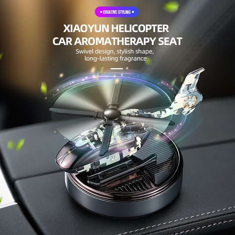 Solar Perfume For Car Dashboard helicopter fragrance for cars car bottle diffuser 2024 BUSHINECO