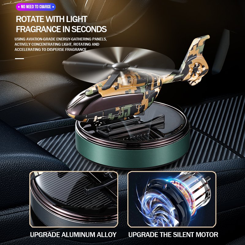 Solar Perfume For Car Dashboard helicopter fragrance for cars car bottle diffuser 2024 BUSHINECO