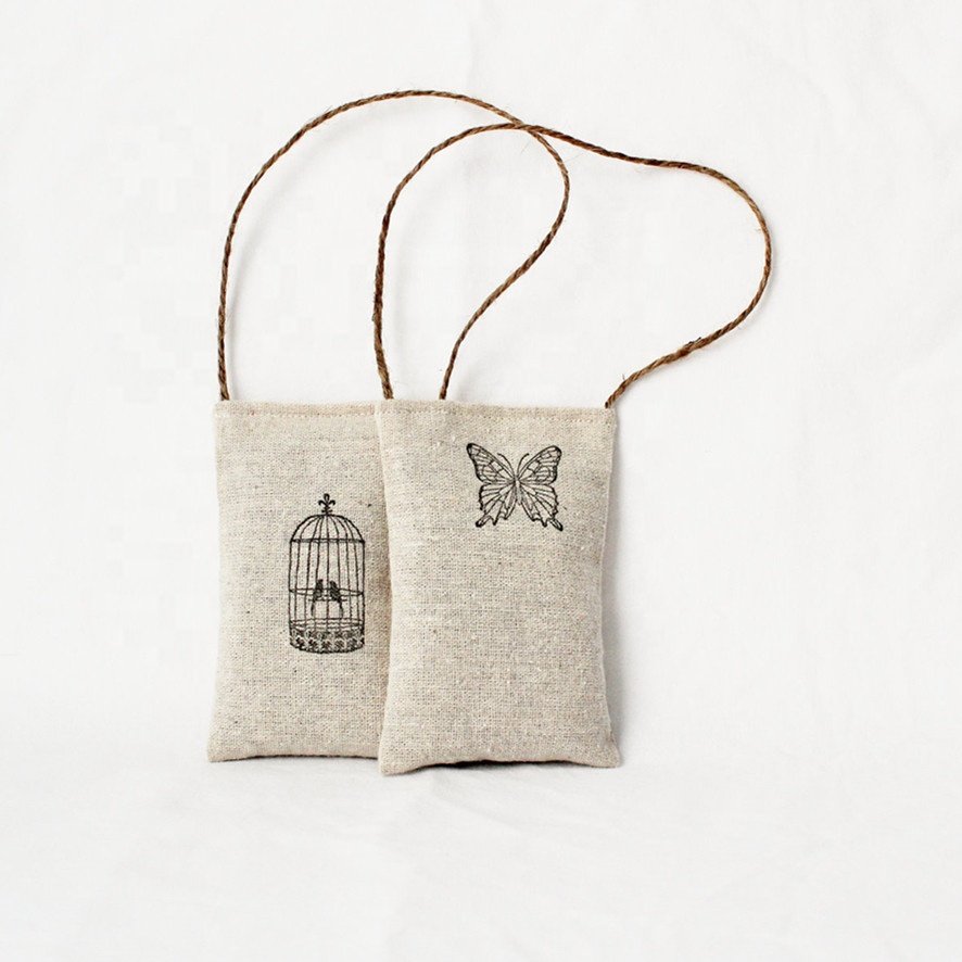 Cheap gift perfume sachet potpourri scents bag,new arrival embroidery lavender linen pouch,Embroidery lavender perfume sachet